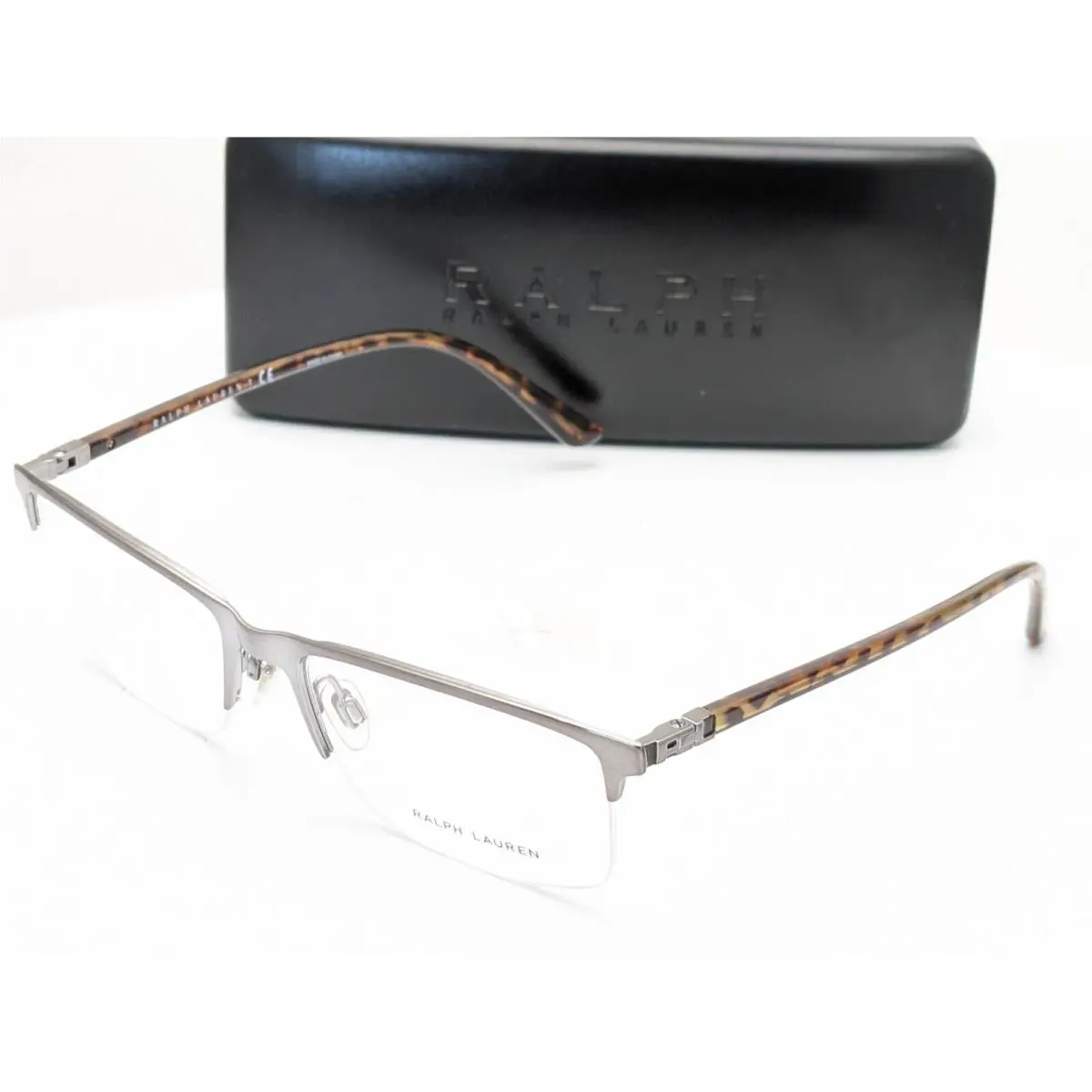 Ralph Lauren RL5094 9308 Brushed Gunmetal Half Rim Unisex Eyeglasses 53mm