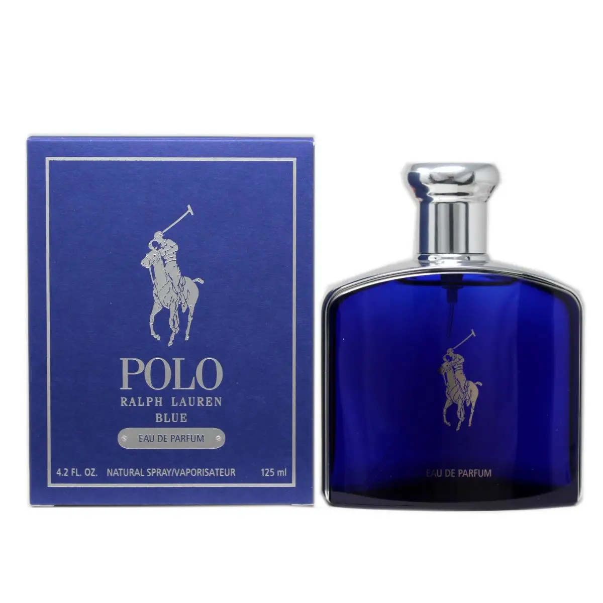 Ralph Lauren Polo Blue Eau de Parfum 4.2 Oz/ 125 ml Spray For Men - Blue