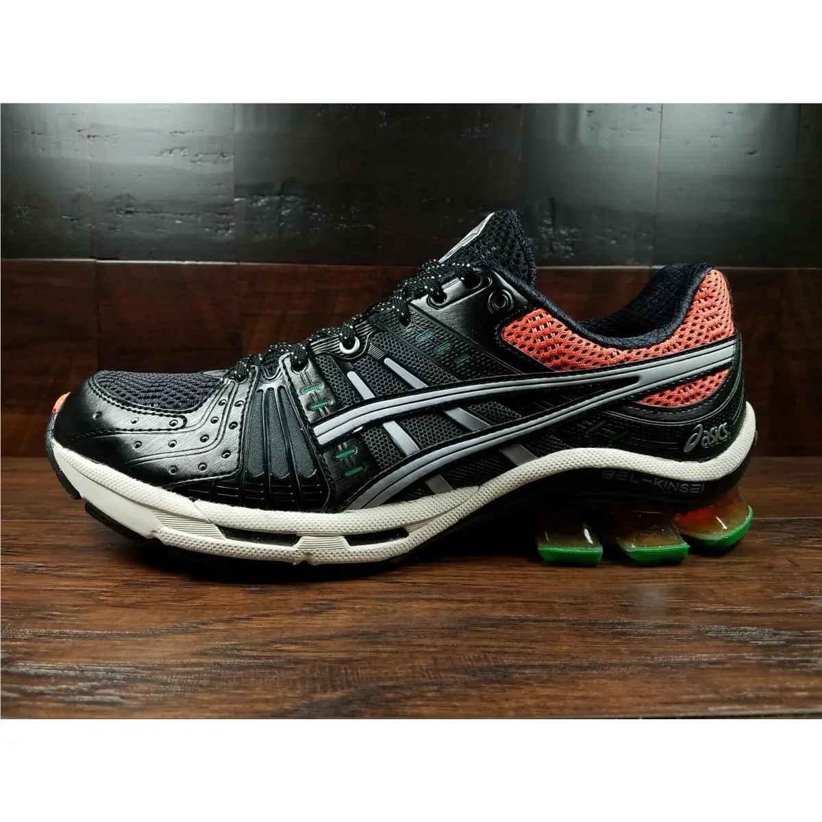 Asics shoes - ASICS GEL-Kinsei OG - 1021A117-020 - Graphite Gray / Piedmont Gray / Orange / Green 4