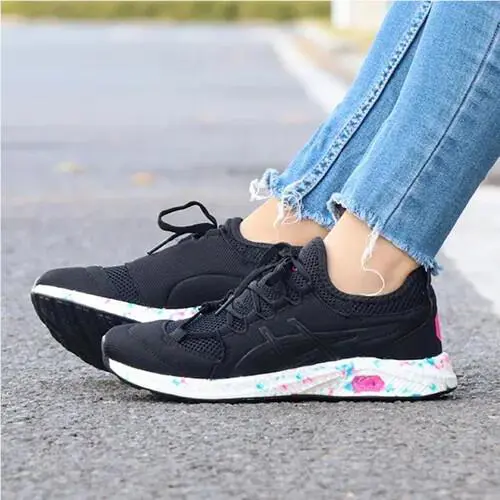 Asics Hypergel-sai Black/pink 1022A013-001 Women`s Running Casual Shoes