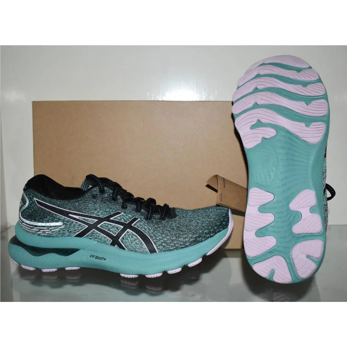 Asics Women`s Gel-nimbus 24 Running Shoes 1012B201-003 Black/barely Rose