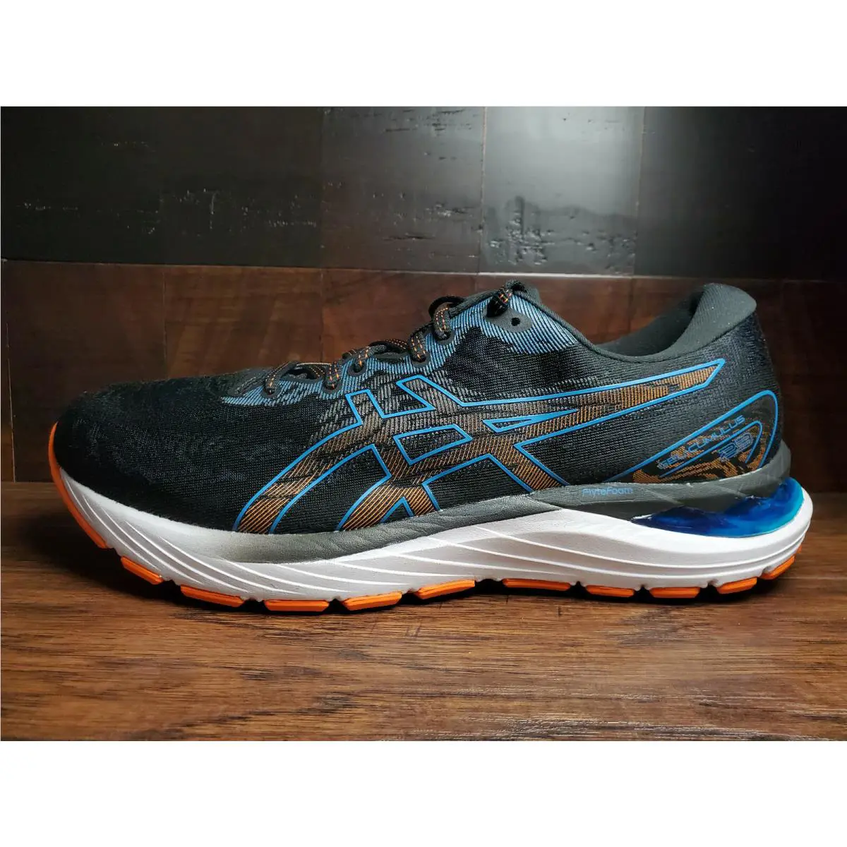 Asics Gel Cumulus 23 1011B012-003 Black / Reborn Blue Running Mens 8-14