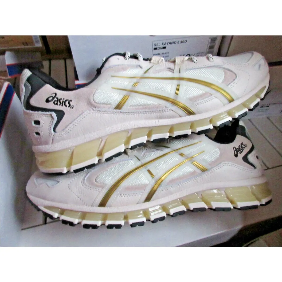Asics shoes - ASICS GEL-Kayano 5 360 - 1021A236100 - Cream/Rich Gold 11