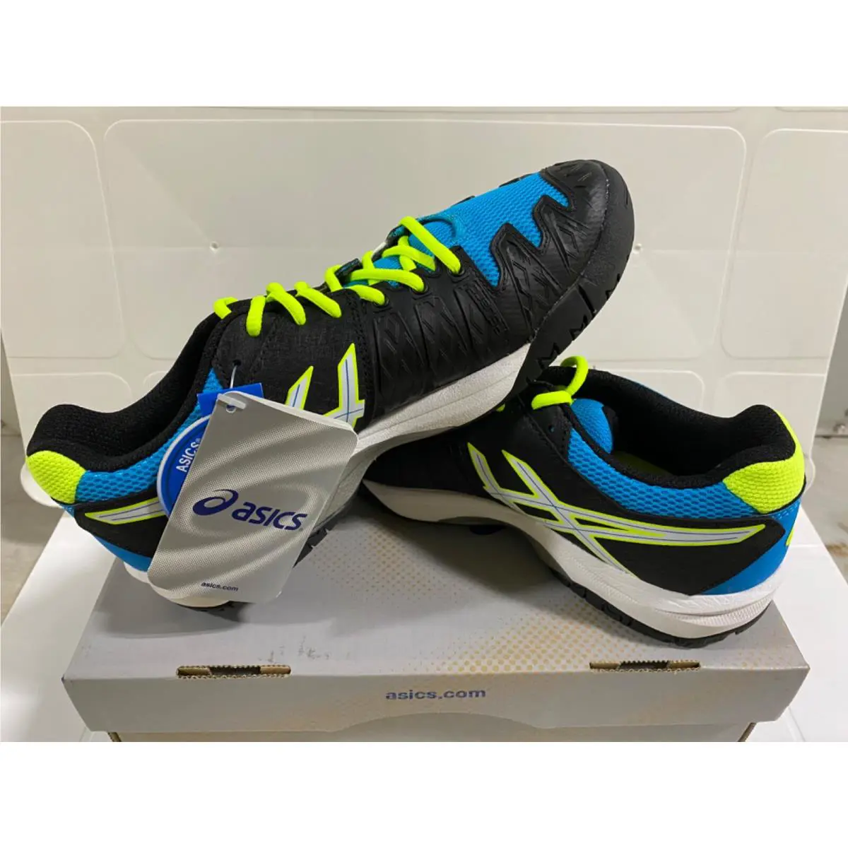 Asics shoes - Onxy/White/Atomic Blue 2