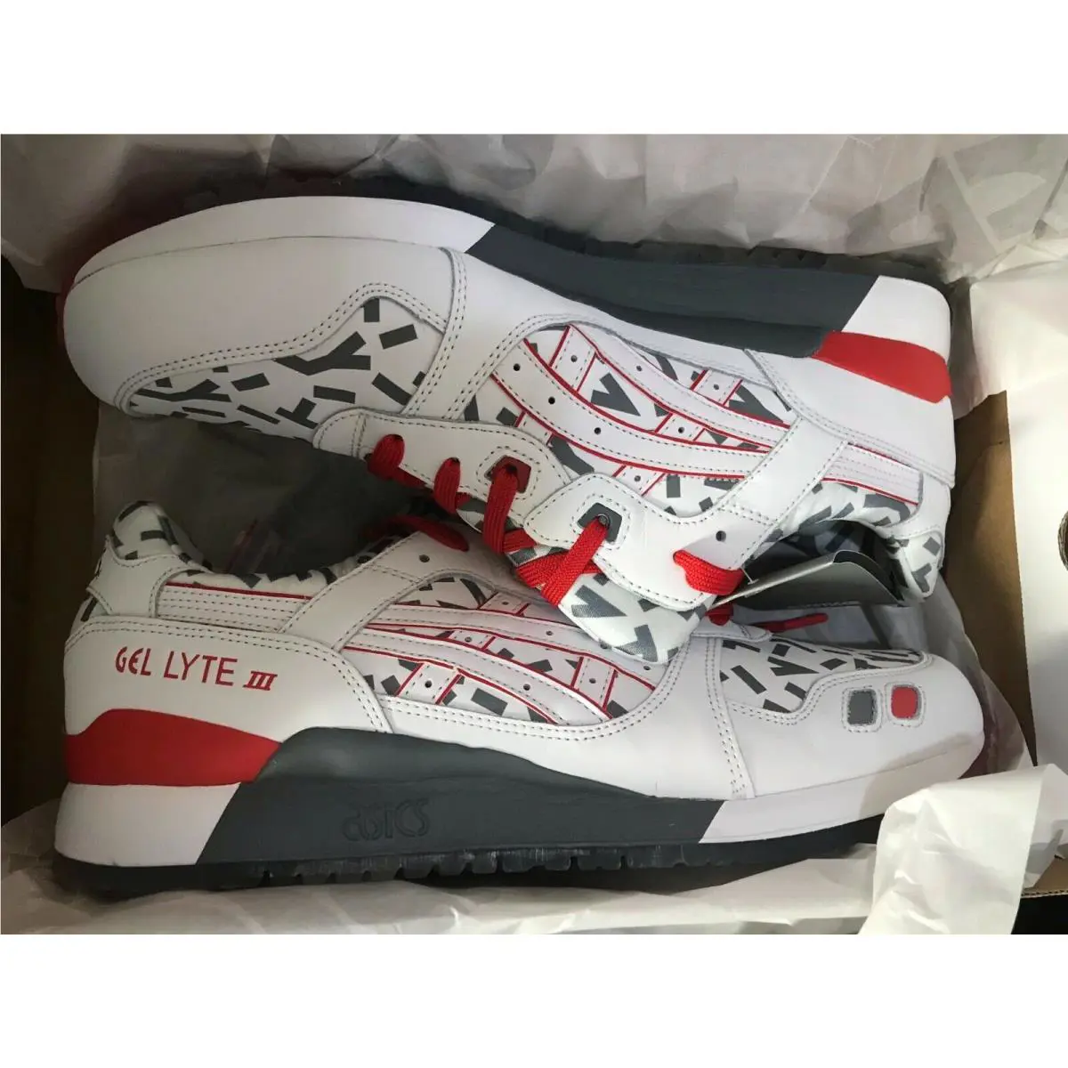 Asics shoes - ASICS GEL-Lyte III - III - 1191A251-100 - White/Red 8