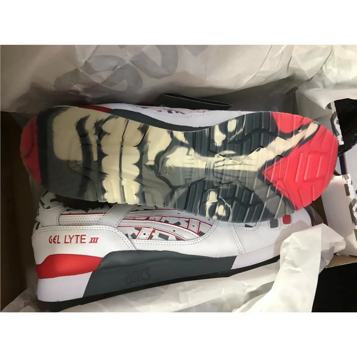 Asics shoes - ASICS GEL-Lyte III - III - 1191A251-100 - White/Red 10