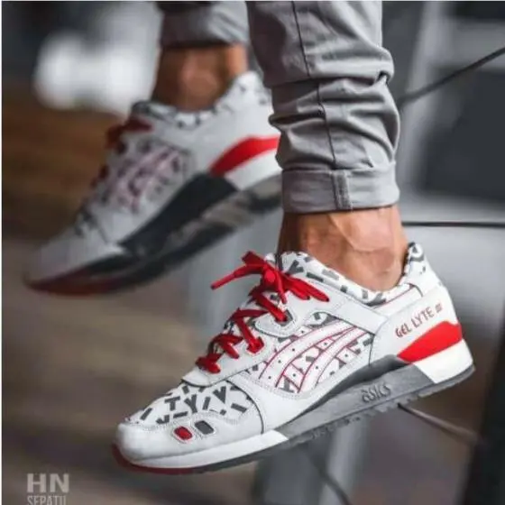 Asics shoes - ASICS GEL-Lyte III - III - 1191A251-100 - White/Red 11