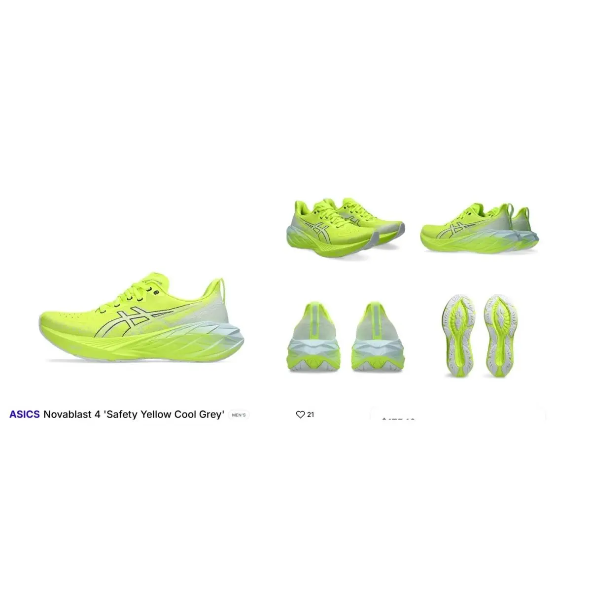 Asics shoes - 1011B693750 - 1011B693-750 - Yellow/Grey 8
