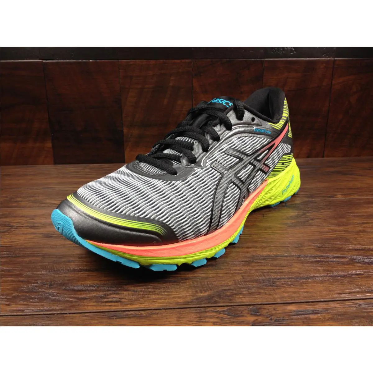 Asics shoes - ASICS Dynaflyte - Dynaflyte - T6F8Y-9606 - Mid Grey / Flash Coral / Safety Yellow 0