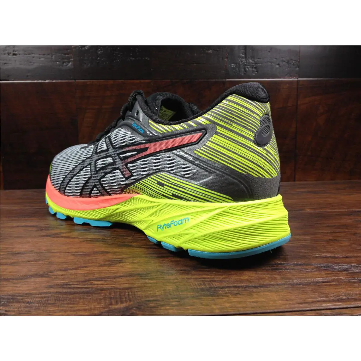 Asics shoes - ASICS Dynaflyte - Dynaflyte - T6F8Y-9606 - Mid Grey / Flash Coral / Safety Yellow 7