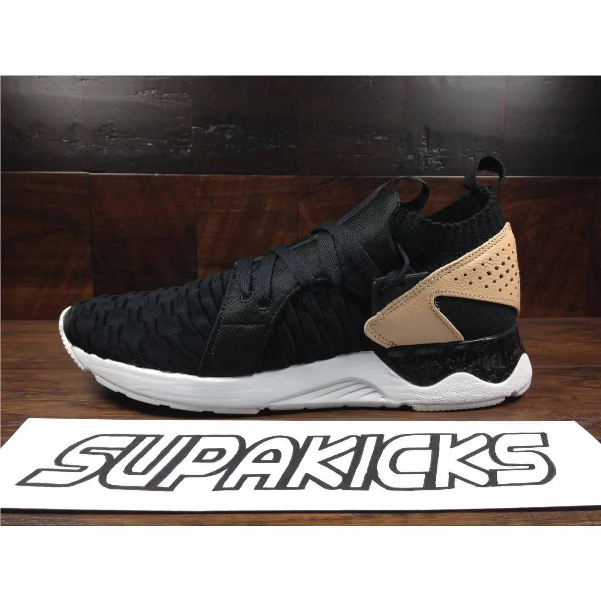 Asics shoes - ASICS GEL-Lyte V - H800N-9090 - Black / White / Vachetta Tan 4