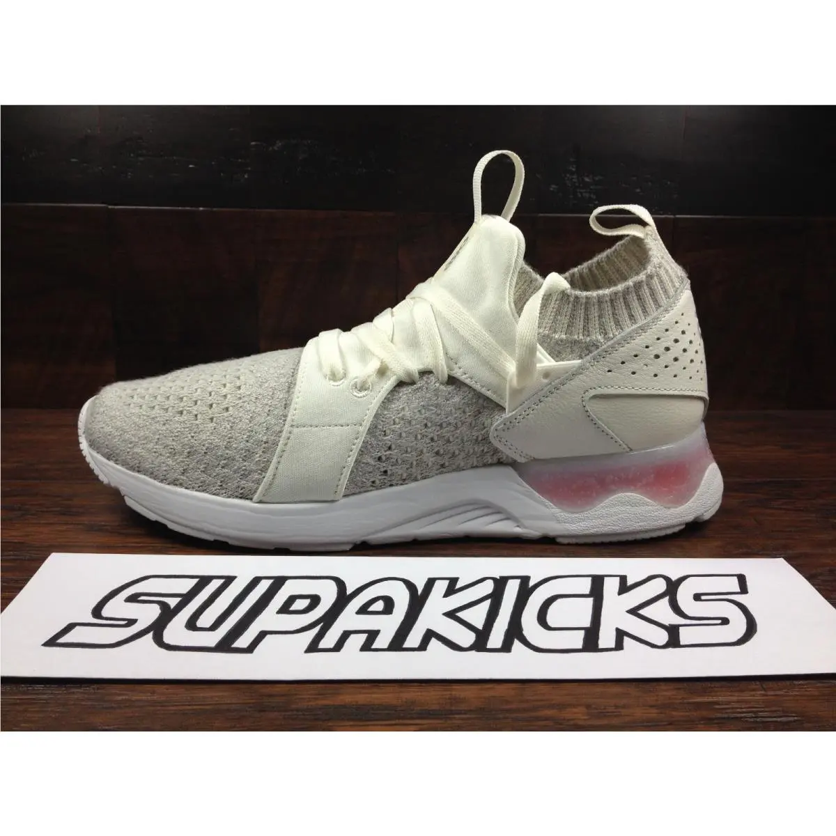 Asics shoes - ASICS GEL-Lyte V Sanze Knit - H8K1N-0101 - White Latte / Vachetta Tan 4