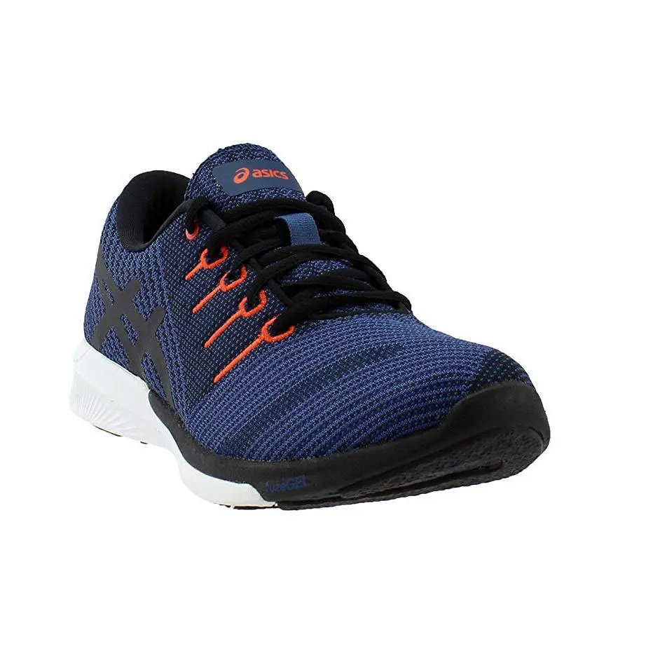 Asics Men`s Performance Fuzex Knit Running Shoe Color Options - Dark Blue/Black/Cherry Tomato
