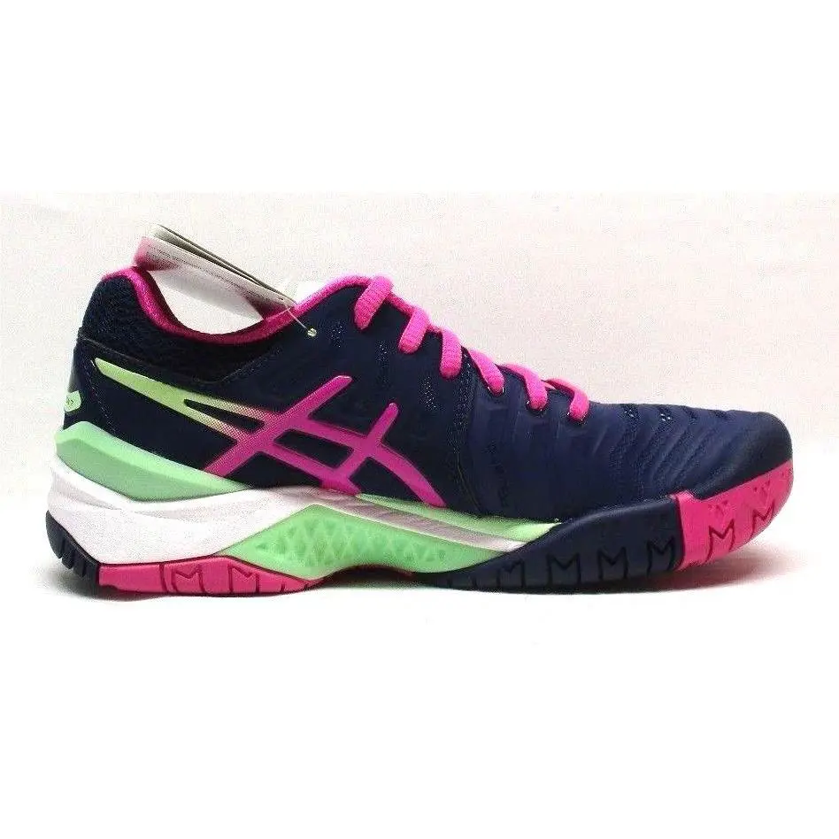 Asics shoes - Indigo Blue/Pink Glow/Paradise Green 13