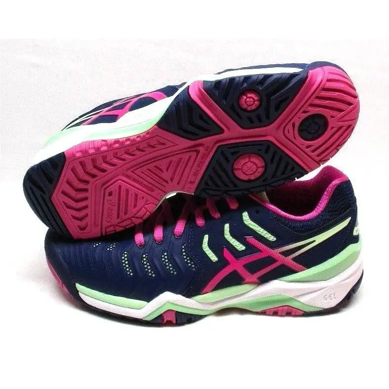 Asics shoes - Indigo Blue/Pink Glow/Paradise Green 17