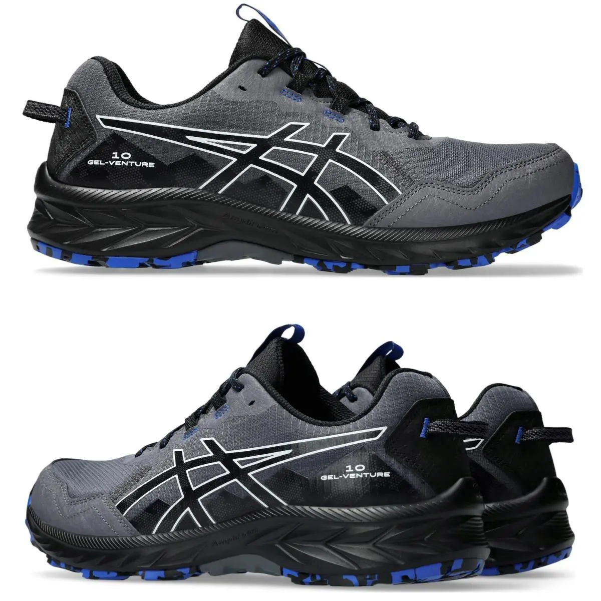 Asics Men`s Athletic Sneakers Trail Running Shoes Casual Gray Blue All Sizes - Gray