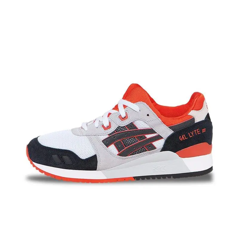 Asics Gel-lyte Iii White / Black / Orange H518N-0190 Tiger Running Mens - White / Black / Orange