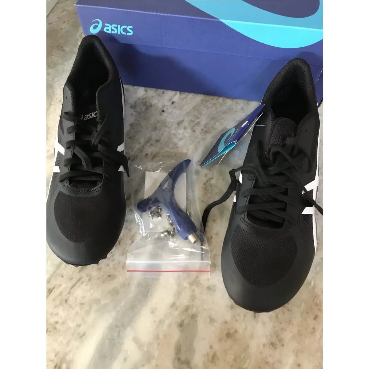 Asics shoes - ASICS Hyper MD  7 - Hyper - Hyper MD - Black/White (UPC: 0191497832912) 2