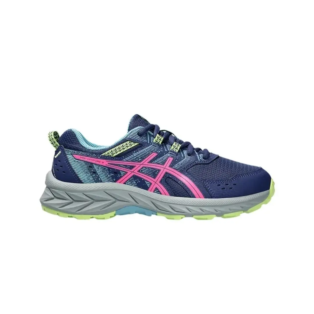 Size 7.5 Asics Gel-venture 9 Women`s Trail Running Shoes Deep Ocean/hot Pink