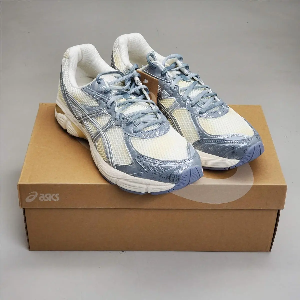 Asics Paris Running Shoes Men`s Sz 6.5 Cream/sheet Rock GT-2160 1203A478-100