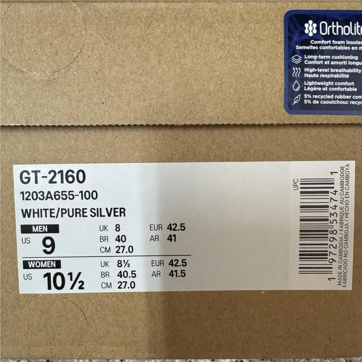 Asics shoes - ASICS GT-2160 - 1203A654-100 - White 7