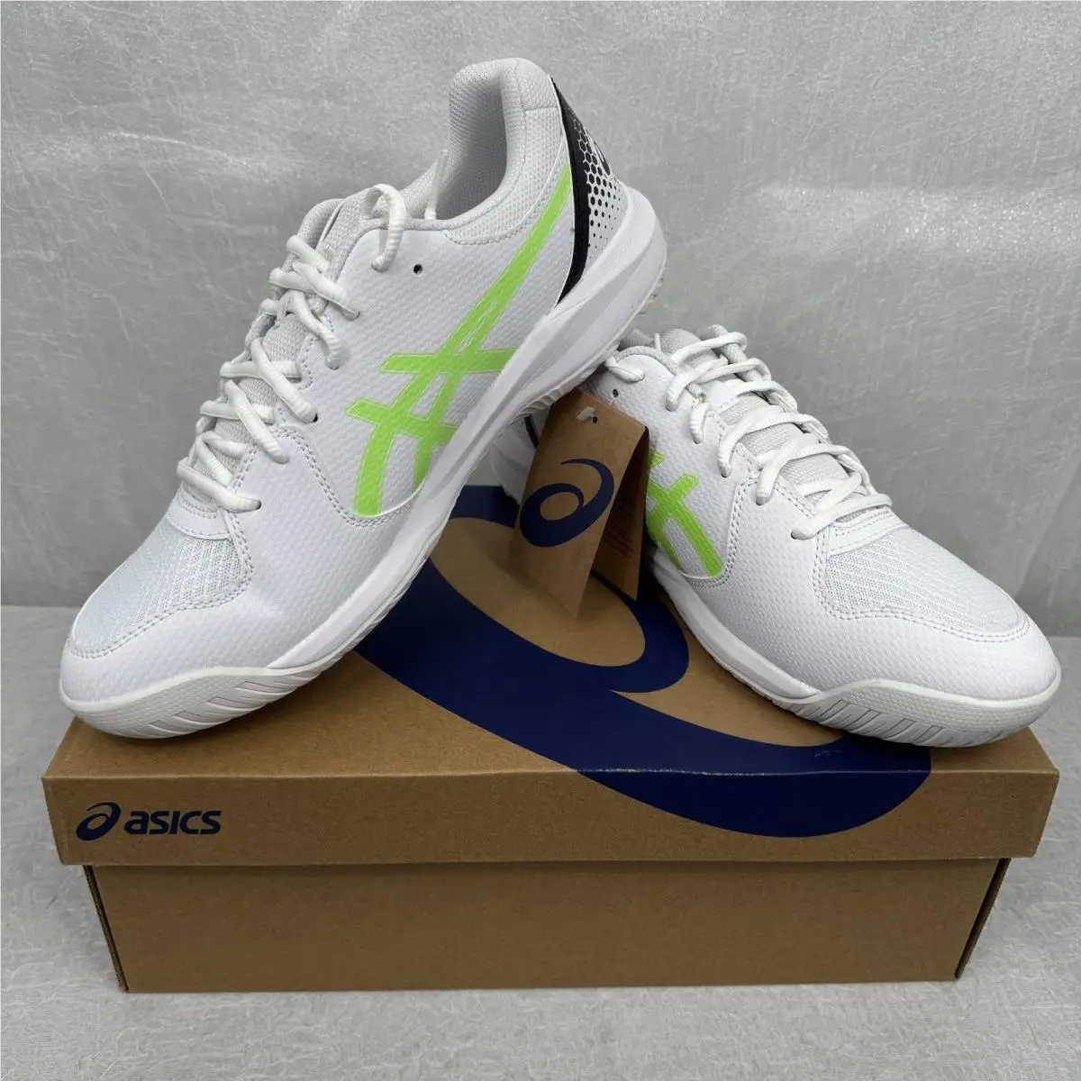 Asics Gel-dedicate 8 Pickleball Shoes White Lime Burst Mens Size 13