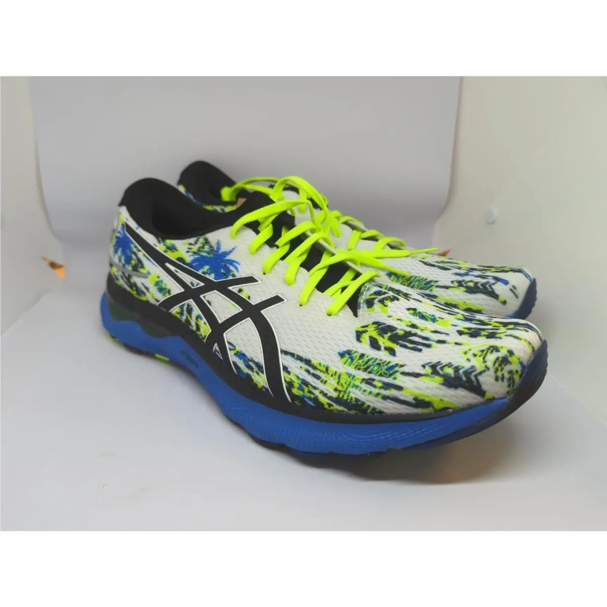Asics Gel-nimbus 24 Mens Running Shoes Sz 14 US White Black 1011B454-100