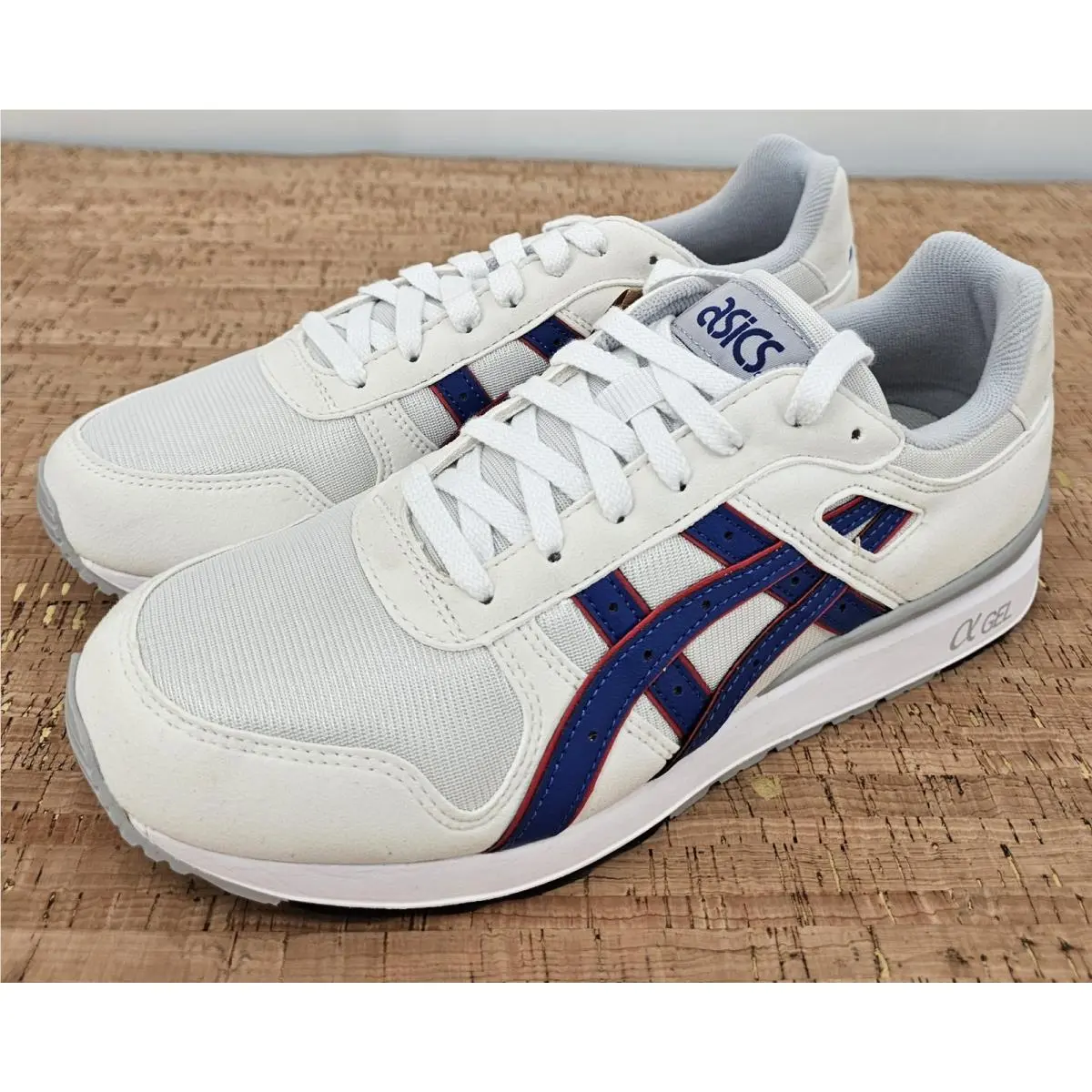 Asics Gt-ii GT 2 Shoes Mens 8 Casual Preppy White Monaco Blue Sneakers