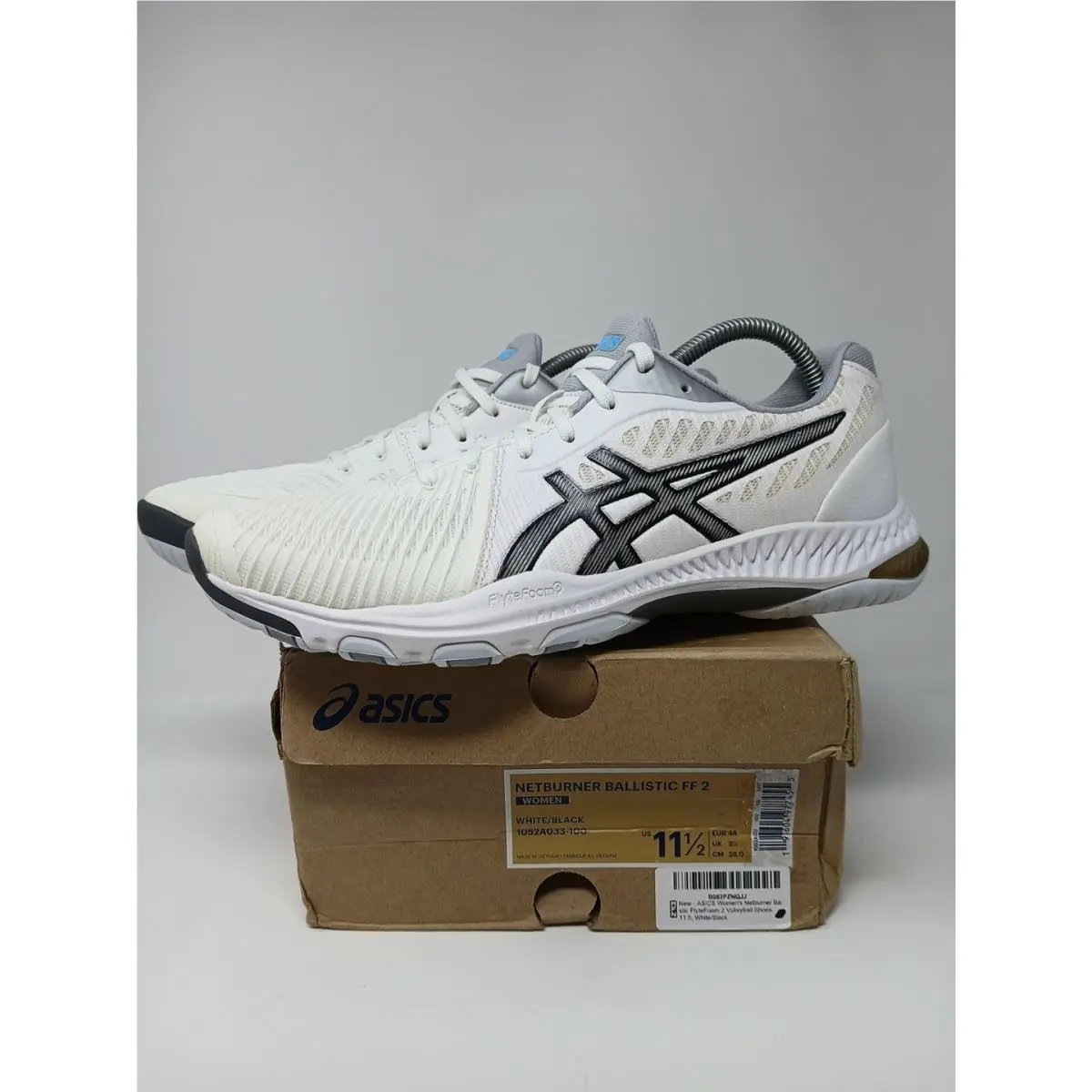 Asics Netburner Ballistic FF 2 Volleyball Shoes 1052A033-100 Women’s US Sz 11.5