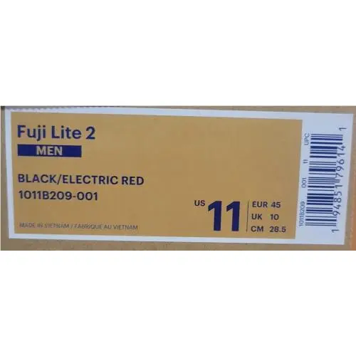 Asics shoes - ASICS Fuji Lite 2 - Fuji Lite - 1011B209-001 - Black/Electric Red (UPC: 194851796141) 7
