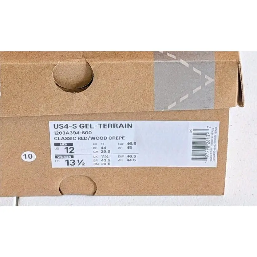 Asics shoes - ASICS GEL TERRAIN US4-S - GEL TERRAIN - 1203A394600 - Red 3