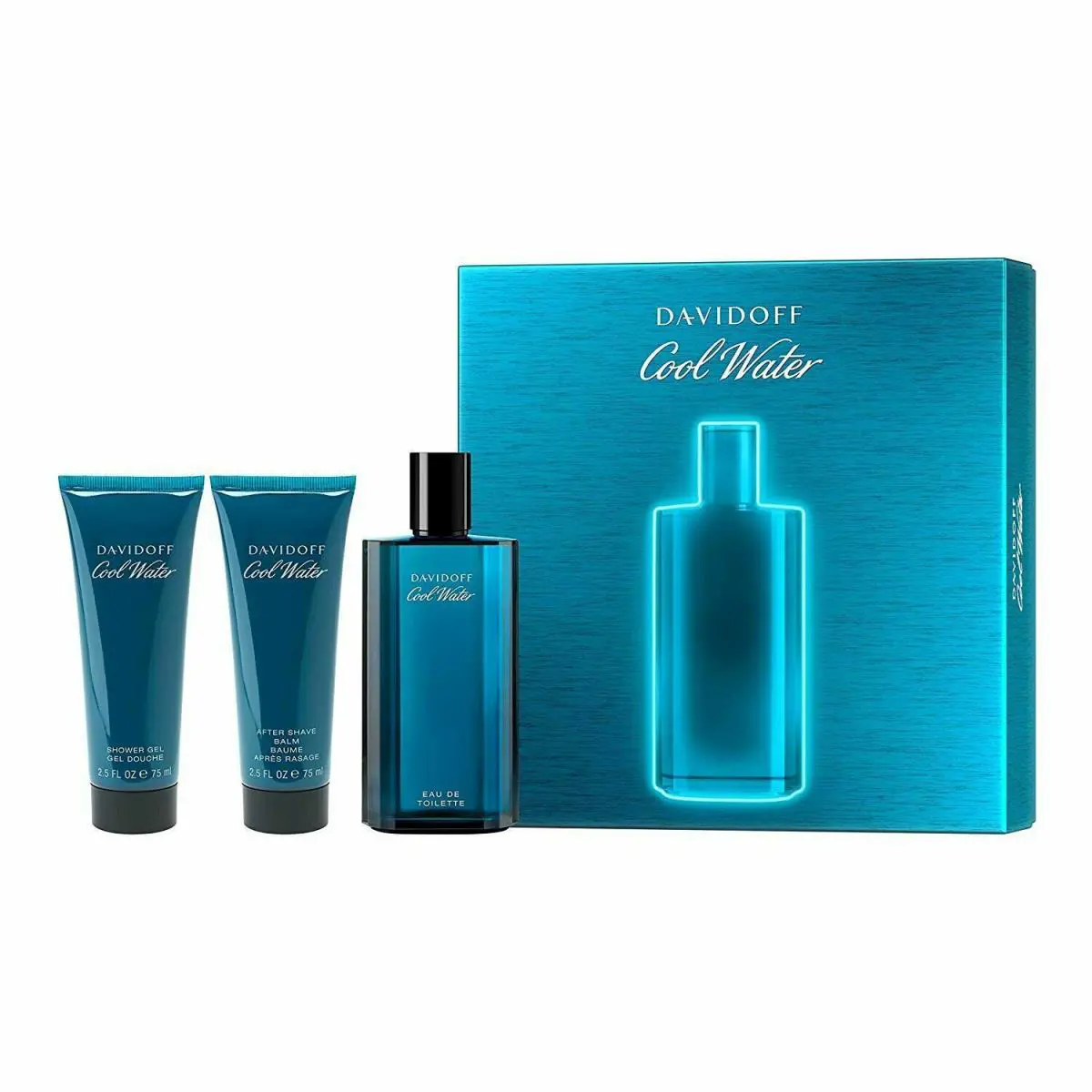Cool Water 4.2 oz Eau de Toilette Spray 3 Piece Set For Men by Davidoff