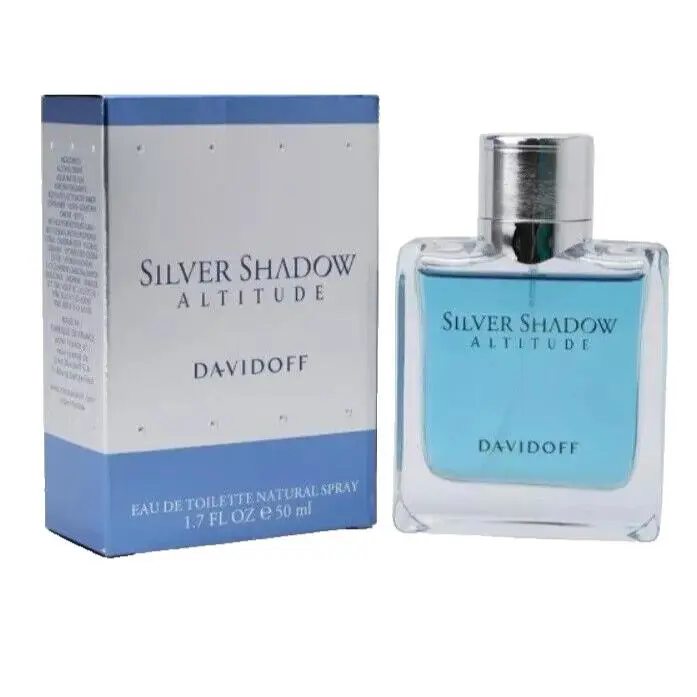 Davidoff Silver Shadow Altitude Eau de Toilette Spray 1.7 oz/50 ml Nib/sealed