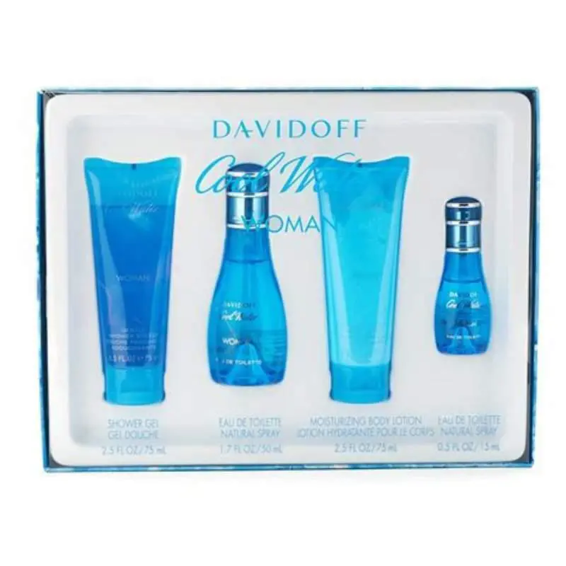 Davidoff: Cool Water 4 PC Toilette Body Lotion Gel Set Wms . Org Now