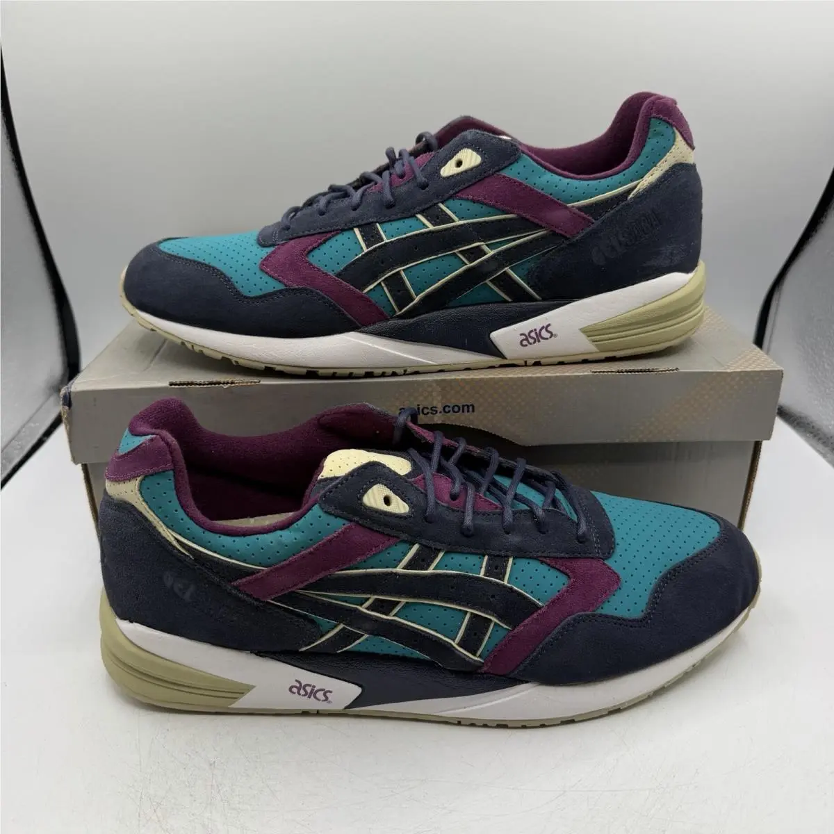 Asics Gel Saga x Bait Shoes Mens Sz 12 Dark Navy/green Phantom Lagoon H31LK-5084