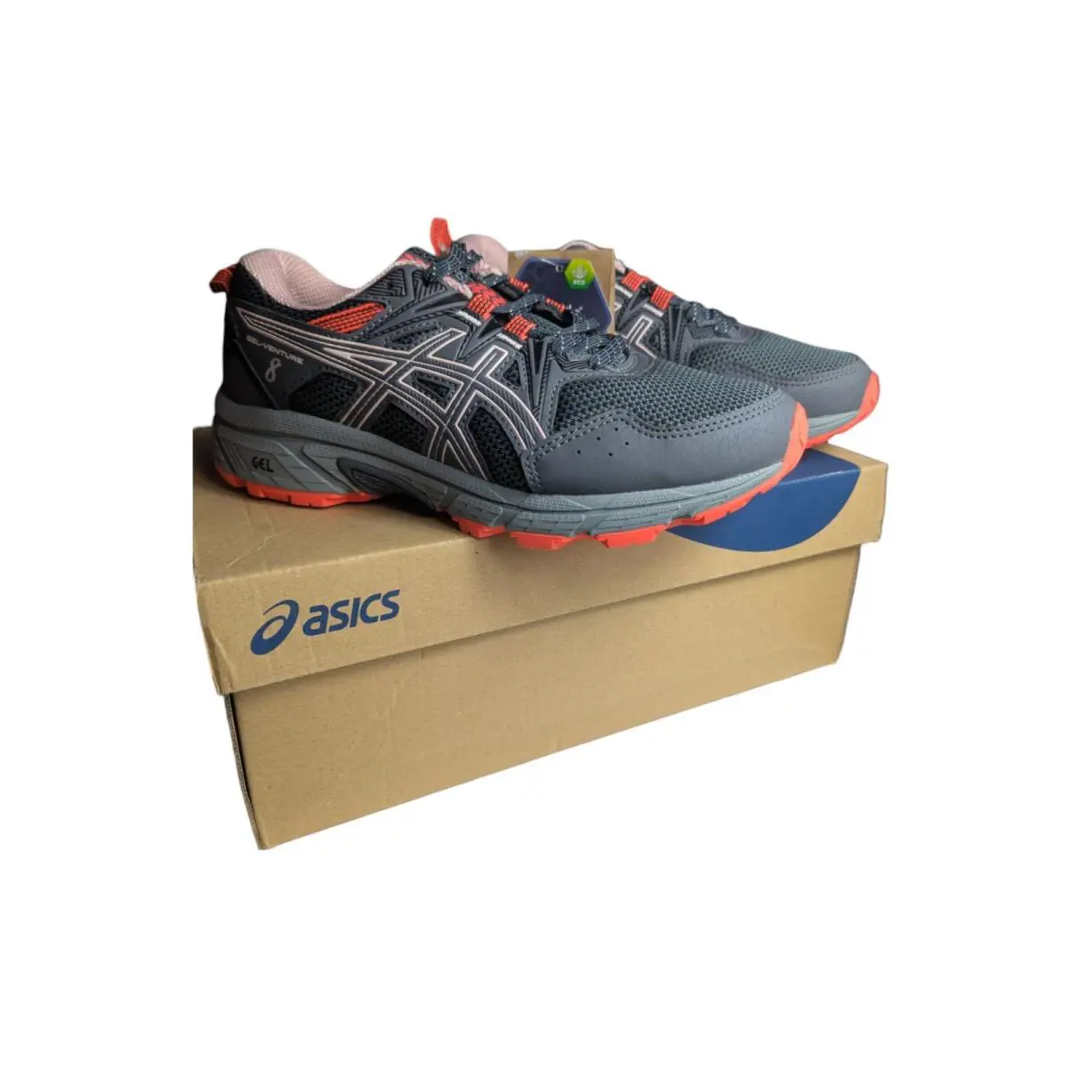 Asics Gel Venture 8 1012A706-021 Womens Size 6 D Wide Running Shoes Carrier Grey - Carrier Gray/Ginger Peach