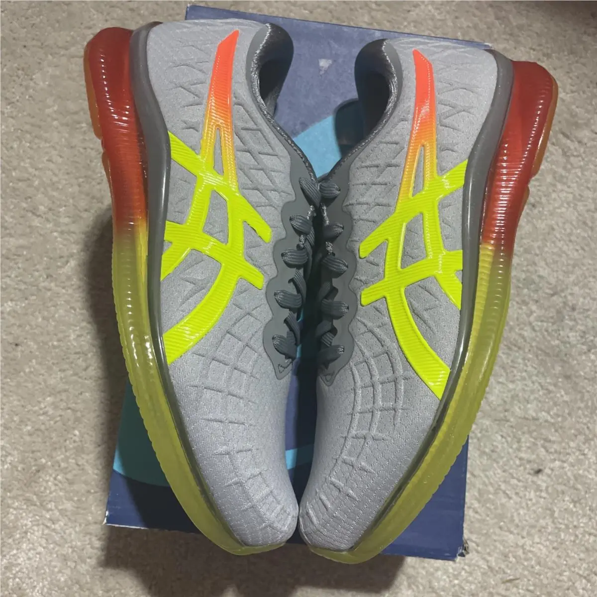 Asics shoes - 1022A051-020 - 1022A051-020 - Gray, Manufacturer: Mid Grey / Flash Coral / Orange 3