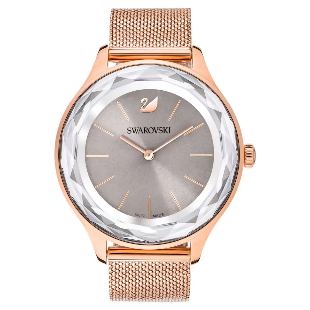 Swarovski Octea Nova Watch Milanese Bracelet Gray Rose Gold -5451634