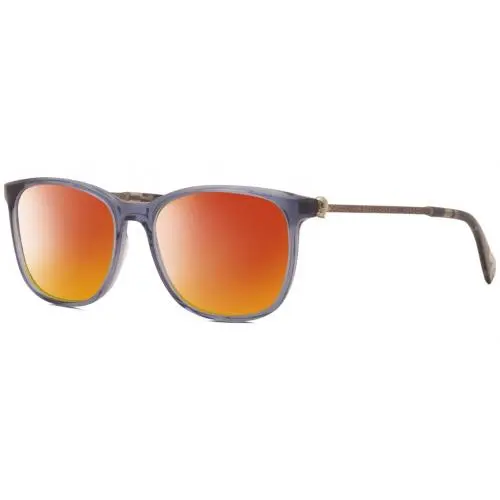 V419 Unisex Polarized Sunglasses Blue Crystal Gunmetal 54 mm 4 Opt Red Mirror Polar by John Varvatos