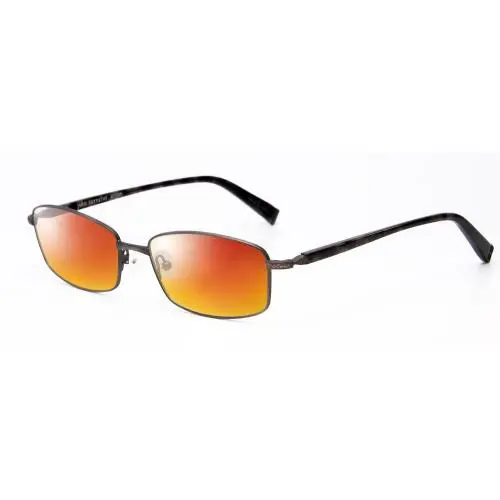 V150-GUN Polarized Sunglasses 4 Lens Colors Antique Gun Metal 56mm Red Mirror Polar by John Varvatos