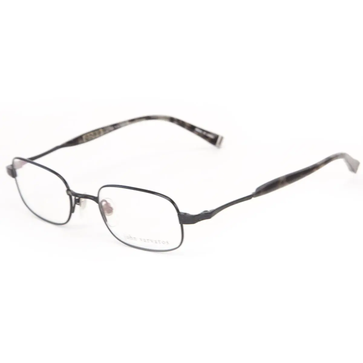 Men`s Rectangular Eyeglass Frames V140 Black by John Varvatos