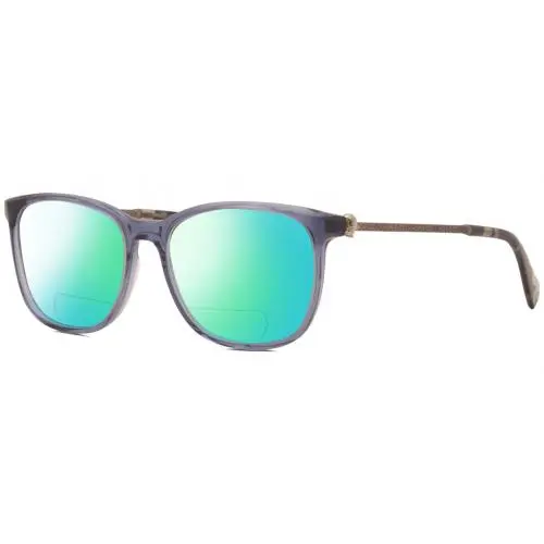 John Varvatos V419 Unisex Polarized Bifocal Sunglass Blue Crystal Gunmetal 54 mm