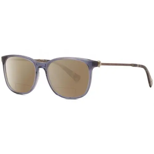 V419 Unisex Polarized Bifocal Sunglass Blue Crystal Gunmetal 54 mm Brown by John Varvatos