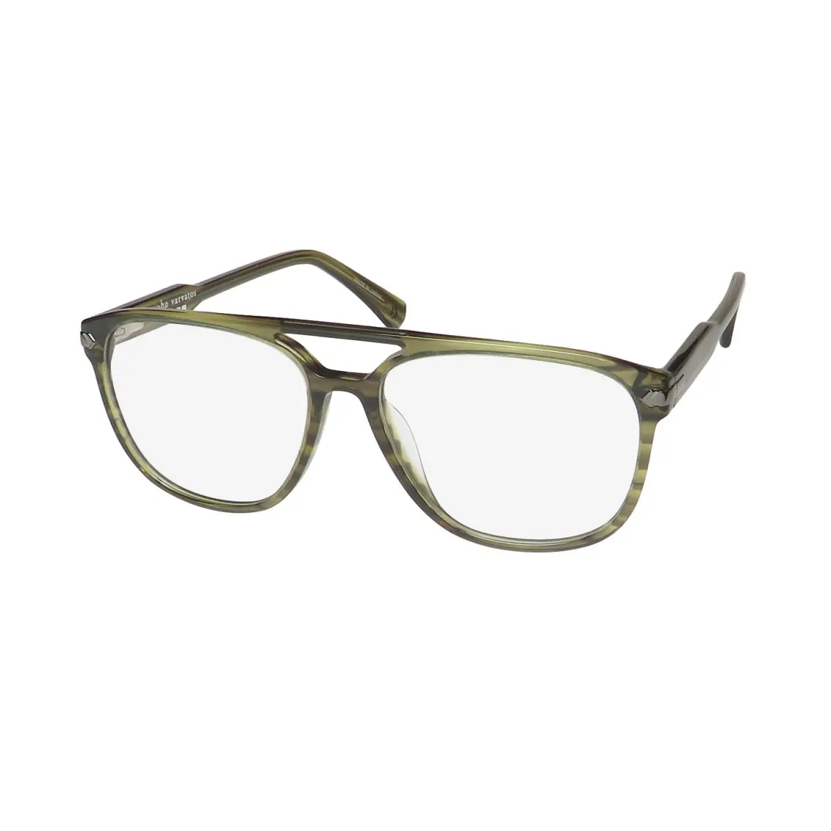 VJV424 Eyeglass Frame/eyewear Made IN Japan Contemporary Designer Olive Horn by John Varvatos