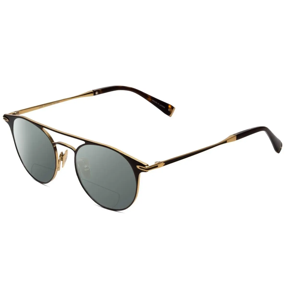 V169 Ladies Polarized Bi-focal Sunglasses Black Gold Tortoise 49mm Grey by John Varvatos