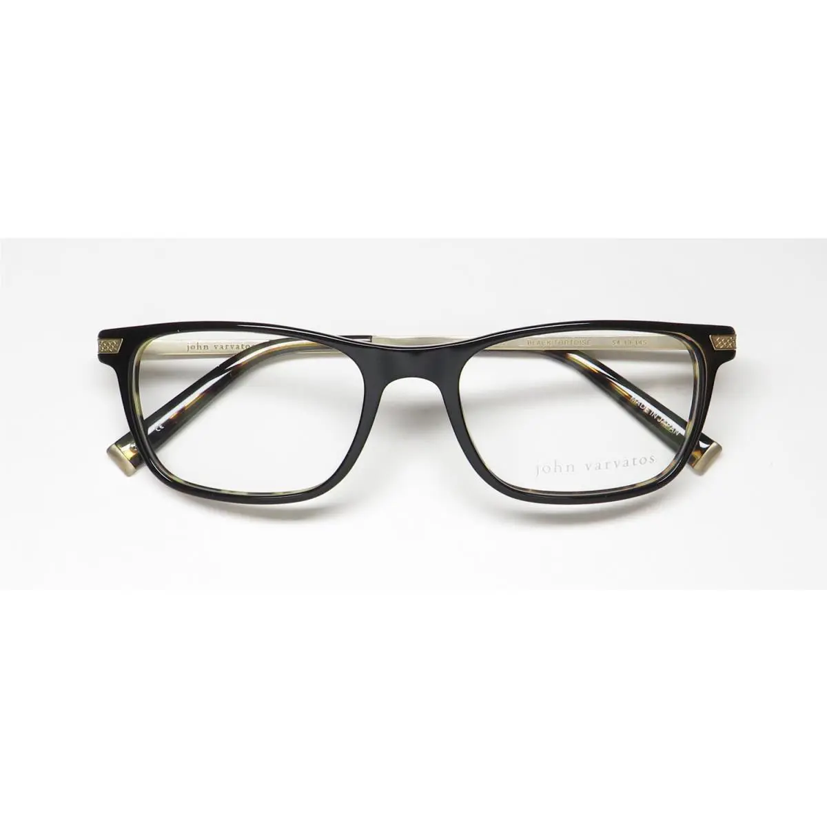 John Varvatos eyeglasses - V412 - Black / Tortoise, Frame: Brown