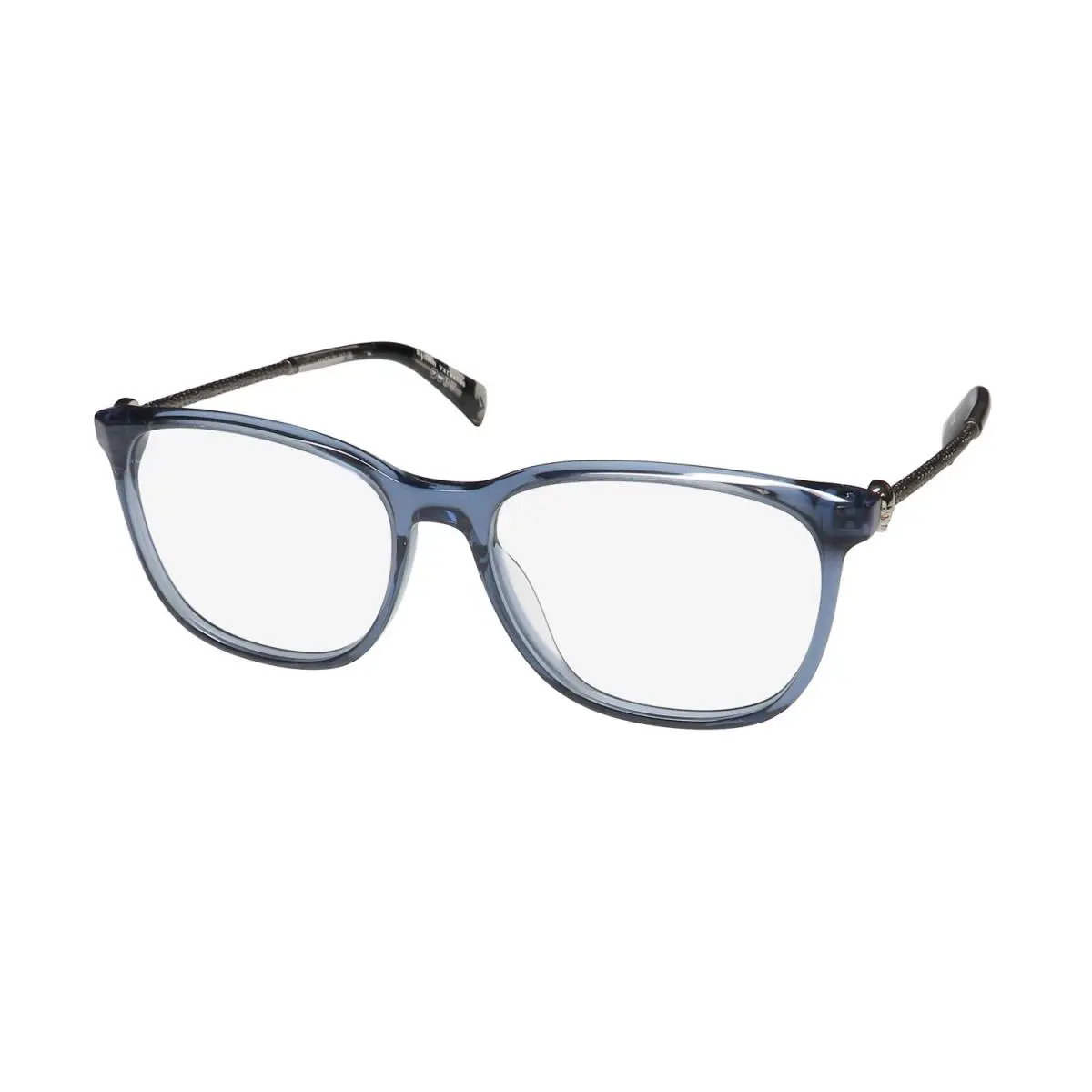 V419 Eyeglass Frame/glasses Oversized Lenses American Fashion Mens Blue Smoke / Crystal / Silver by John Varvatos