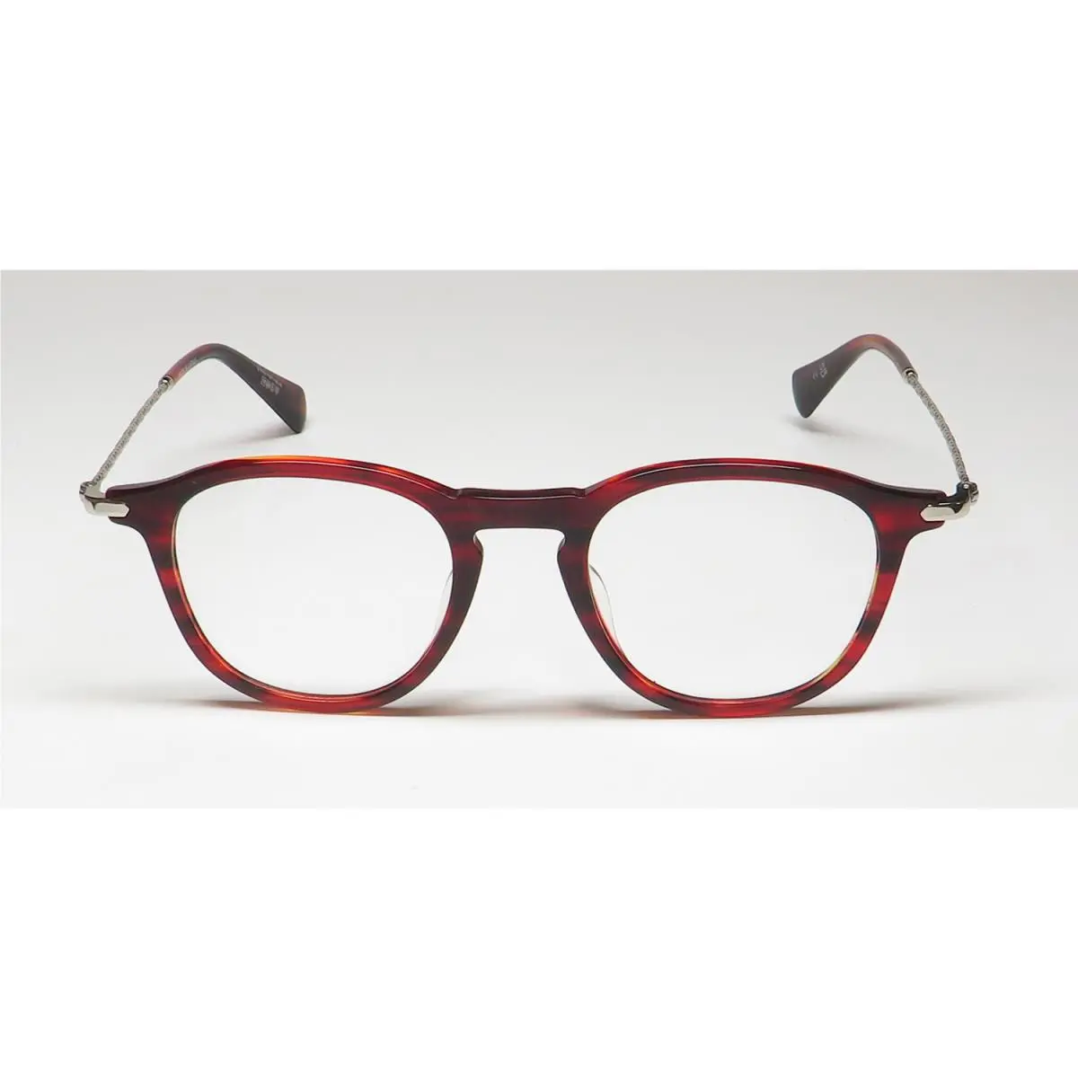 John Varvatos eyeglasses - Vjv421 - Red Horn / Silver, Frame: Brown