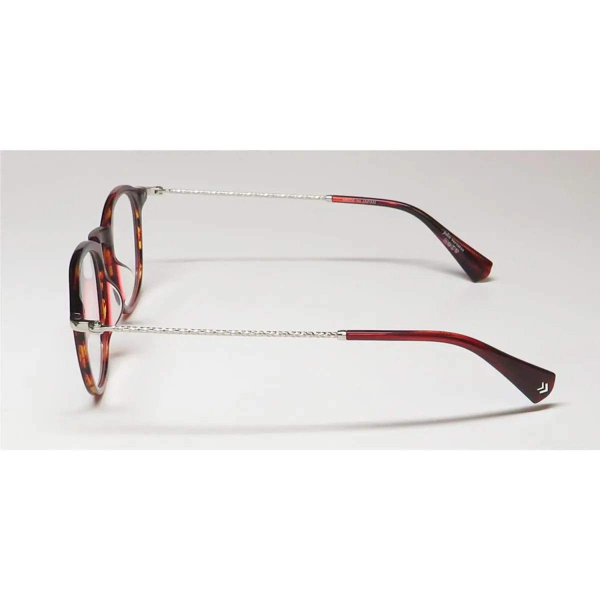 John Varvatos eyeglasses - Vjv421 - Red Horn / Silver, Frame: Brown