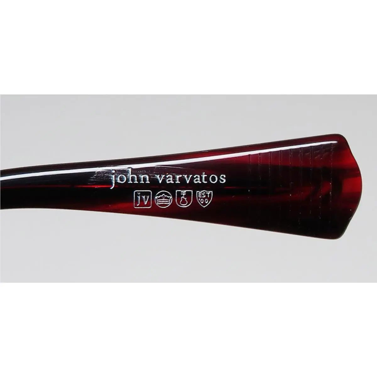 John Varvatos eyeglasses - Vjv421 - Red Horn / Silver, Frame: Brown